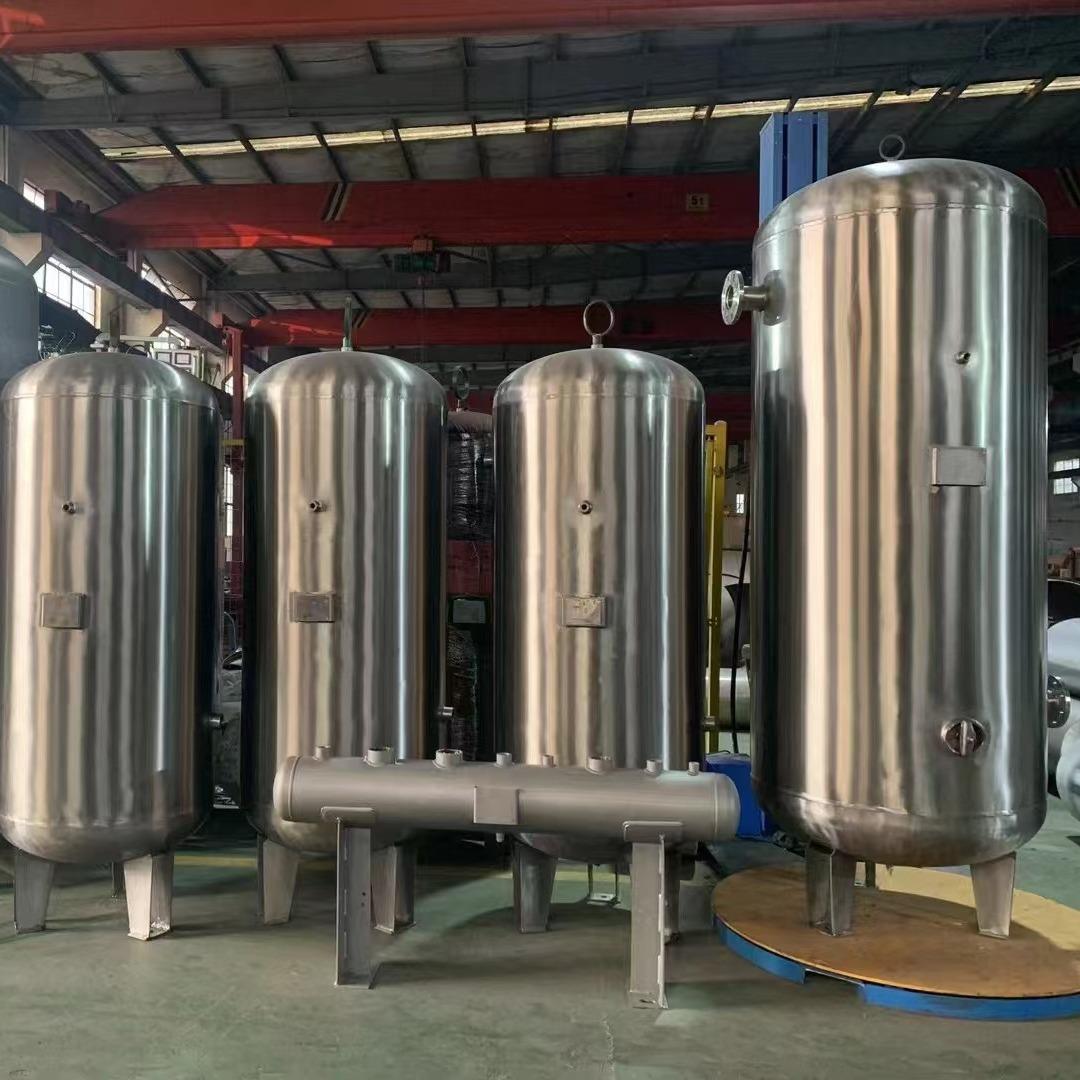 不锈钢304防腐压力储气罐立式/卧式1m³空压机高压空气氮气稳压罐 - 图2