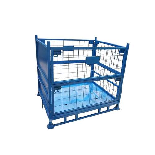厂家现货金属周转箱折叠网箱仓储笼重型周转框可移动堆垛料架 - 图3