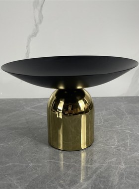 现代轻奢北e欧金属水果盘糖果盘软装饰品家居客厅茶几餐厅桌面摆