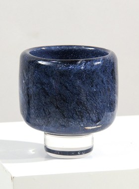 现代简约高级感意式轻奢家u居装饰品透明宽口加厚水晶玻璃花器摆