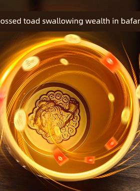 纯黄铜百福招财缸聚宝盆摆件客厅玄关办公室招财聚财铜米缸存钱罐