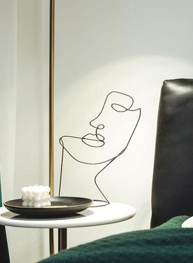 北欧民宿复古铁艺客厅装饰摆件网红摄影道具创意轻奢桌面家居饰品