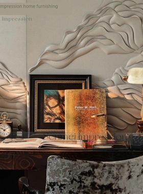 现代中古风书房书柜画框长鼻兽艺术创意摆件覆古相机样板间装饰品