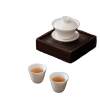 One-person tea set, personal special mutton-fat jade white porcelain three-cup teacup set, home gift-giving, high-end gift box
