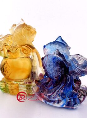 琉璃摆件创意家居装饰品送亲戚朋友同事结婚生日的礼物福运连连