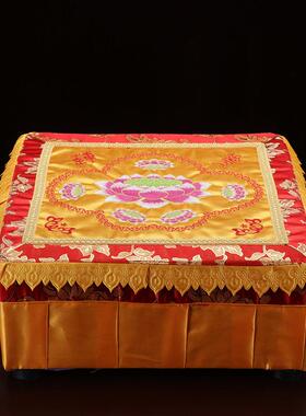 佛摆件方型实木拜垫跪垫家用礼佛垫莲花拜神垫打坐垫佛具用品大全