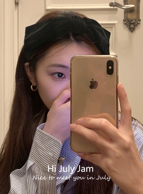 黑色丝绒蝴蝶结发箍女秋冬新款