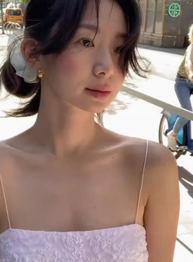 同款白色欧根纱大肠发圈韩国同款