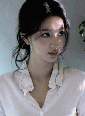 王楚然同款银色素圈大耳环女高级感轻奢时尚通勤耳圈圈圈耳夹耳饰