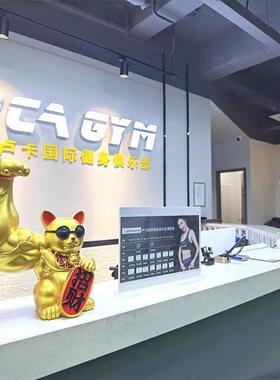 巨力麒麟臂招财猫大力肌肉巨臂劫财猫健身房办公开业礼物摆件饰品