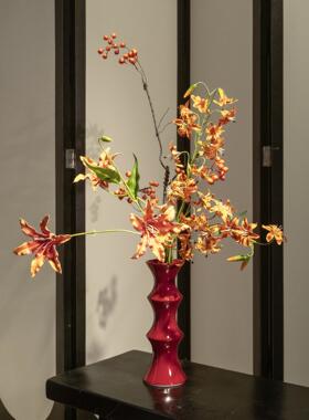 乔迁仿真花束装饰新年摆件家居客厅桌面花瓶婚房高级感插花工艺品