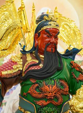 武财神关公摆件家用招财立刀五旗关二爷关帝树脂神像店铺开业礼品
