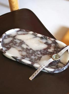 简约手饰珠宝天然大理石轻奢极简托盘钥匙托盘置物盘摆件收纳装饰