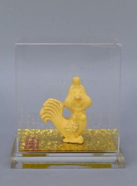 绒沙金摆件卡通版生肖龙蛇兔猪办公桌面摆设装饰贺礼生日礼物