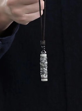 2024新款手工盘龙柱吊坠国风古法项链挂坠