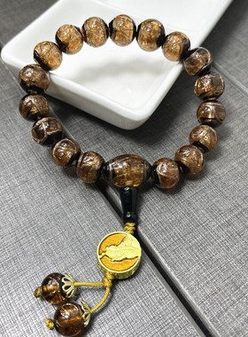 新款香灰琉璃手串五路财神宫廷定制五色混生肖红蓝黄白棕手串手链