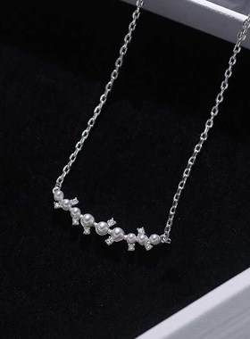 何家白月光项链女珍珠气质轻奢甜美减龄少女锁骨链2024新款爆款潮