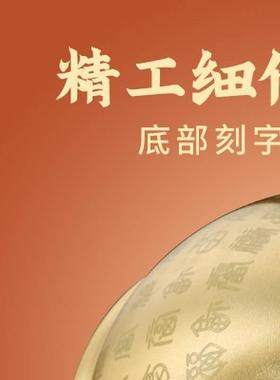 纯黄铜进宝米缸百福铜缸聚宝盆小存钱罐家居聚财百福装饰摆件