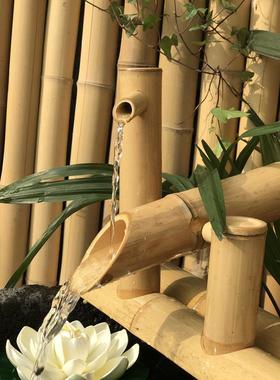 日式竹子惊鹿 惊鹿流水器 流水摆件 庭院设计僧都 竹惊鸟 惊鸟器