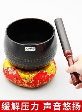 法鼓山铜磬铜钵纯铜法器铜罄佛音钵用品钵音碗冥想音疗静心钵厚磬