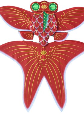 潍坊传统手工沙燕风筝儿童卡通手绘古风纸鸢写真摄影汉服拍照道具