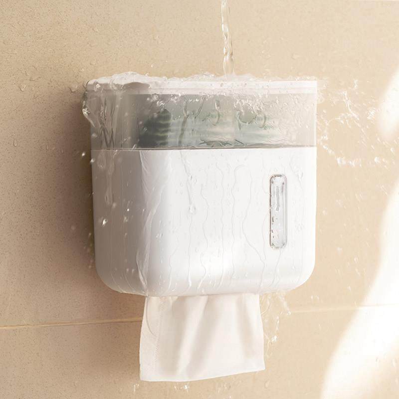 卫生间防水纸巾盒家用厕所免打孔卷纸厕纸收纳置物架壁挂抽纸盒,淘宝优惠券,粉丝福利购,淘宝优惠卷