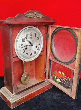 民俗怀旧老物件七八十年代老座钟收藏杂项古董钟表老东西旧货摆件