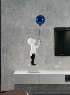 现代简约金属大理石摆件轻奢软装饰品样板房客厅书房玄关桌面摆设