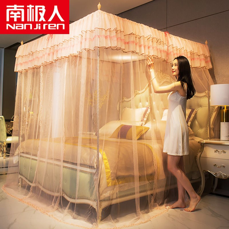 北欧风落地家用双层蚊帐网红公主风1.8m床1.5米蒙古包新款1.2米2 - 图0