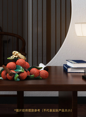 名利双收全铜荔枝金蝉摆件客厅办公室桌面招财装饰品送领导礼物