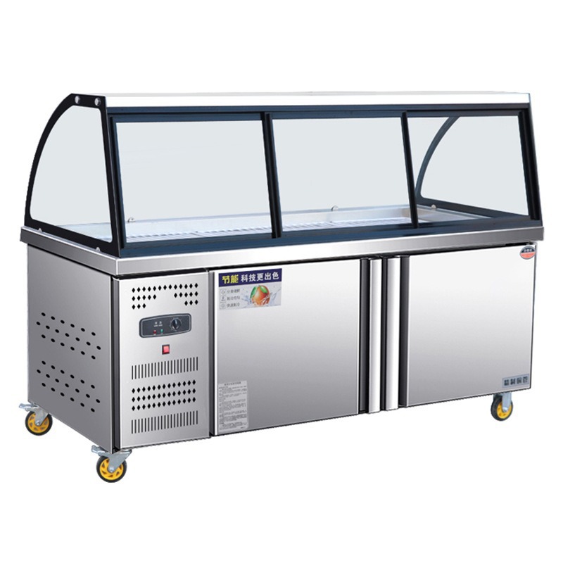 冰迪星熟食展示柜商用鸭脖卤菜点菜柜保鲜柜双温凉菜柜藏冷冻柜 - 图2