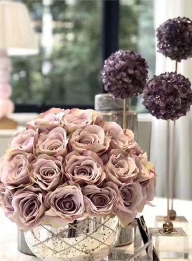 me美克紫水晶装饰摆件客厅玄关电视柜高U端轻奢家居饰品