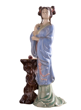 石湾陶瓷人物雕塑庭院书房搭配A古典仕女摆件中国风四大美女西施