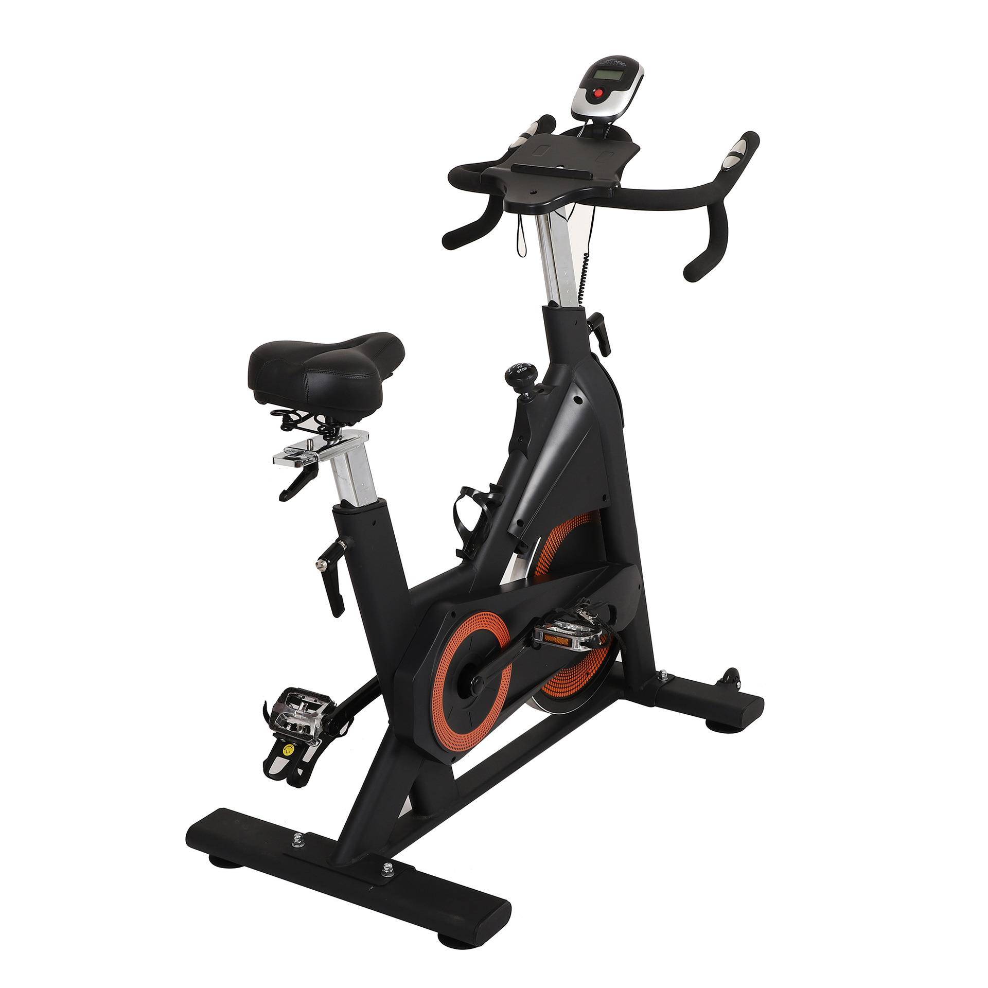 Cross-border home-use spinning bicycle with heart rate, mobile phone holder, water bottle, exercise bike, safe and silent bicycle