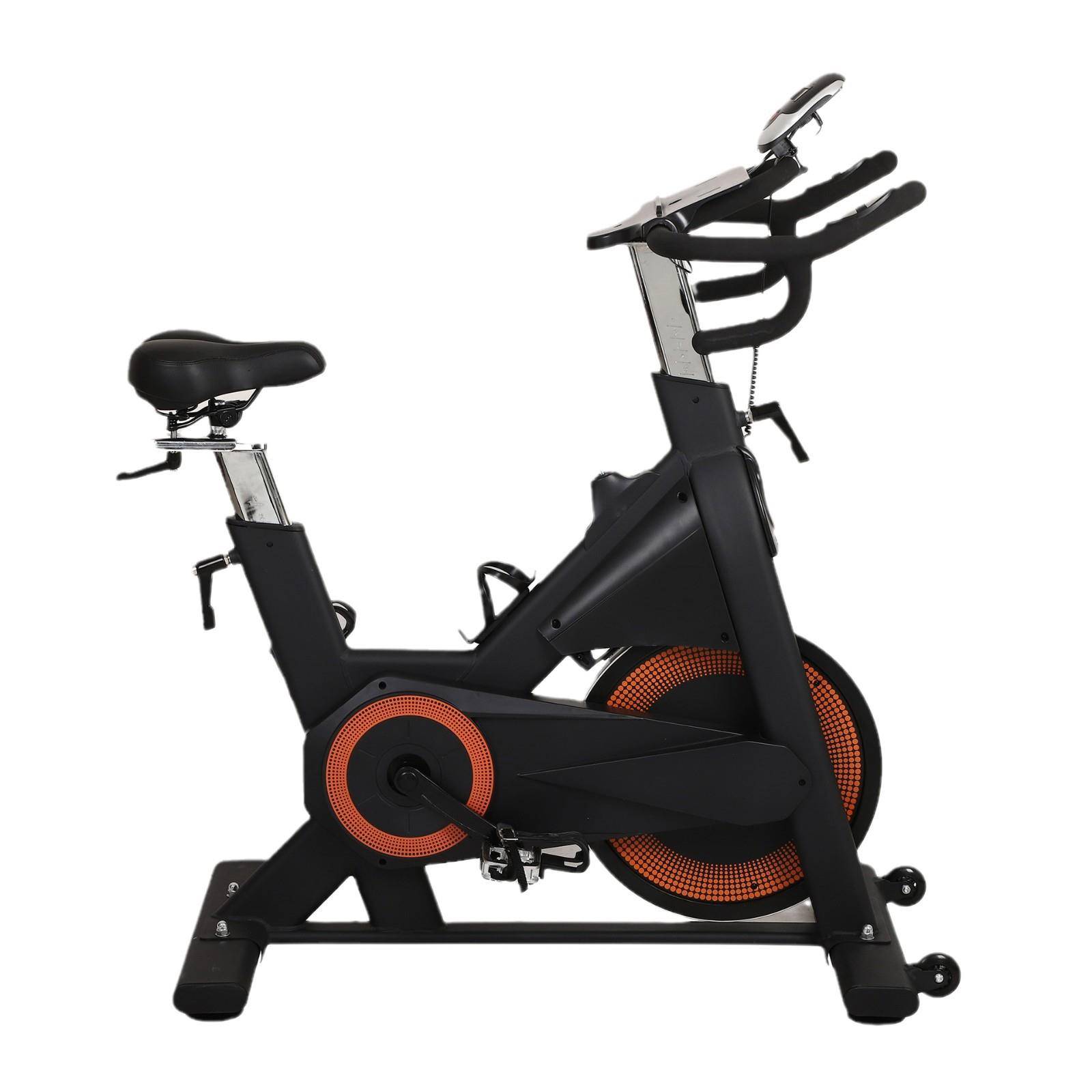 Cross-border home-use spinning bicycle with heart rate, mobile phone holder, water bottle, exercise bike, safe and silent bicycle