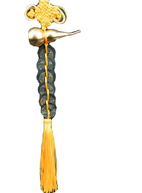 黄绳六帝钱真品葫芦铜钱五帝钱门对门咖啡色蓝粉绿二黑色绳古币挂