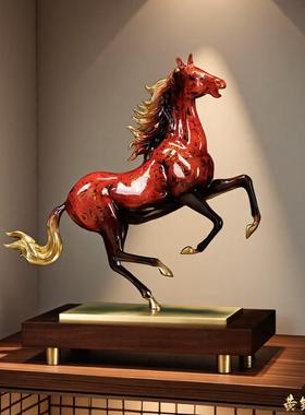马到成功高端铜马摆件领导高档办公室装饰工艺礼品摆饰公司开 业