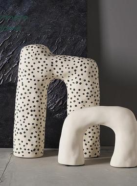 HERMOSO 北欧创意波点陶瓷摆件家居饰品客厅玄关酒柜桌面乔迁新居