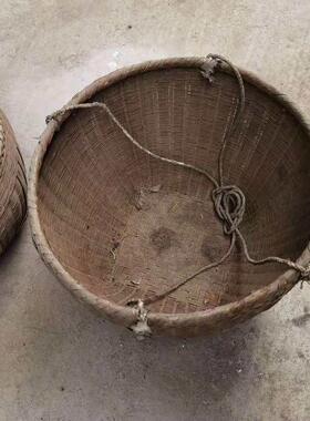 民俗老物件老农具旧箩筐竹筐竹篓农家院怀旧收藏影视道具装饰摆饰