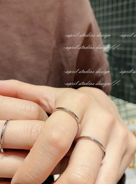 洗手不用b摘ins冷淡风简约素圈戒指叠戴基础食指小众极简设计指环