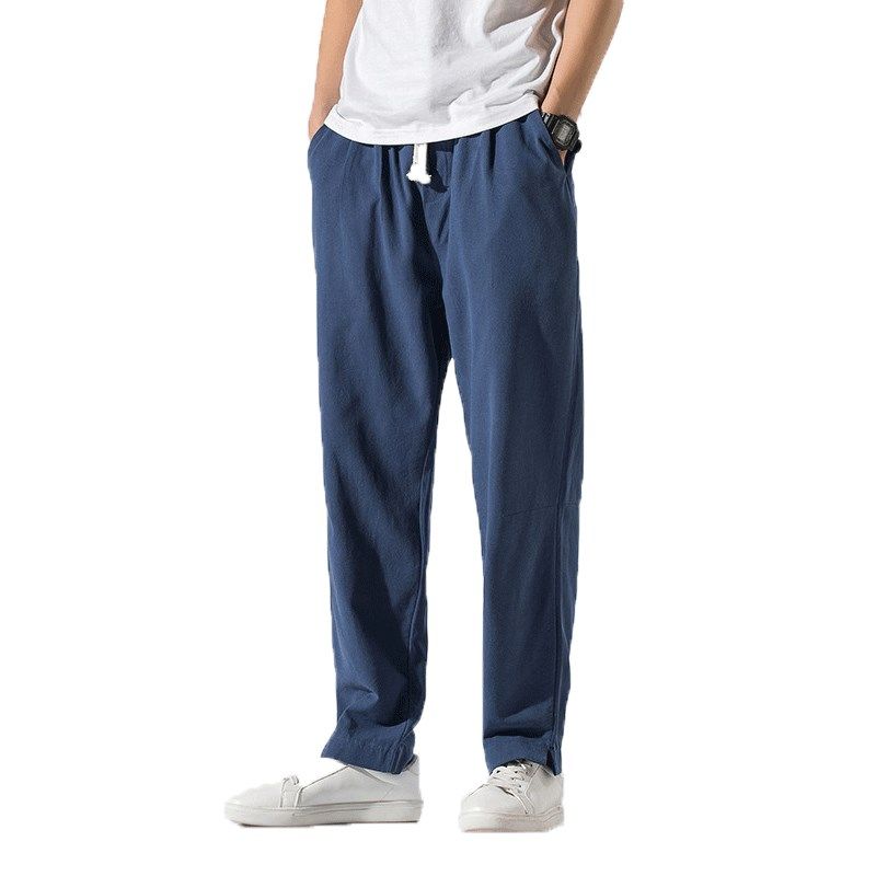 中式棉麻宽松休闲裤国潮男士亚麻大码直筒裤中国风春夏哈伦裤长裤,淘宝优惠券,粉丝福利购,淘宝优惠卷