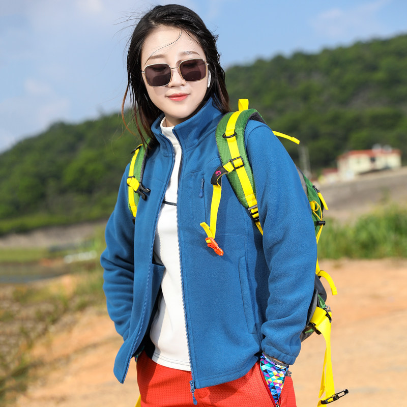 户外时尚抓绒衣女上衣摇粒绒外套女单层厚款保暖透气登山徒步秋冬,淘宝优惠券,粉丝福利购,淘宝优惠卷