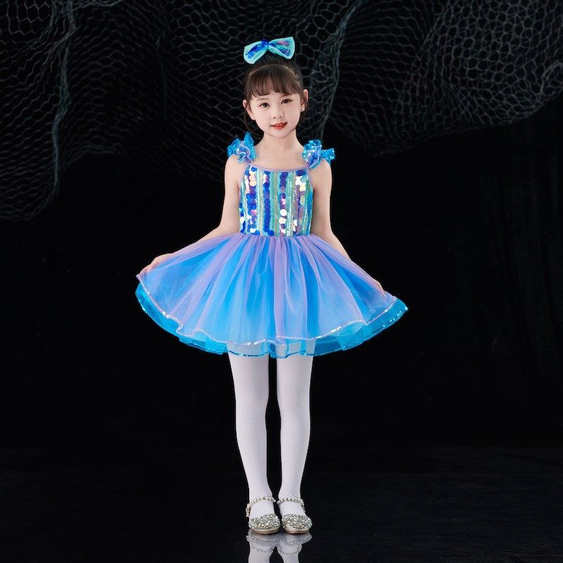 六一儿童演出服蓬蓬纱裙亮片幼儿园舞蹈表演服女孩公主连衣裙,淘宝优惠券,粉丝福利购,淘宝优惠卷