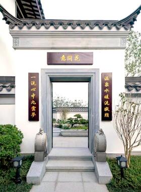 新中式石鼓门墩抱鼓石一对家用彷古庭院别墅装饰镇宅门口石墩摆件