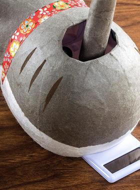 日本京都手工和纸龙虎作摇尾巴招财招福太阳能猫摆件送礼饰品车载