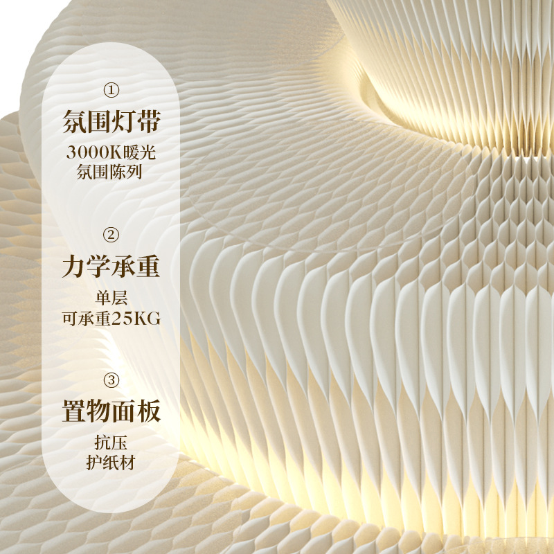 十八纸展示架装饰置物架陈列中岛展台商用门店创意展览台展会装置 - 图1