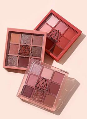 3CE九宫格九色眼影盘哑光大地色裸砂粉橘棕盘礼物礼盒彩妆套装