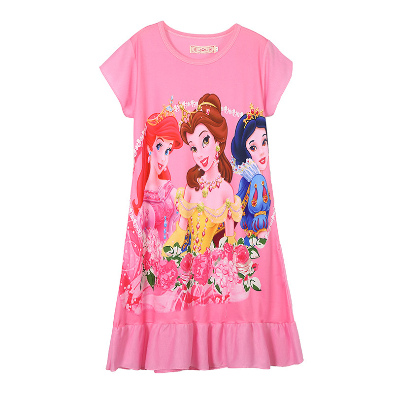 夏季儿童睡裙小女孩纯棉短袖薄款可爱公主宝宝女童睡衣卡通家居服,淘宝优惠券,粉丝福利购,淘宝优惠卷