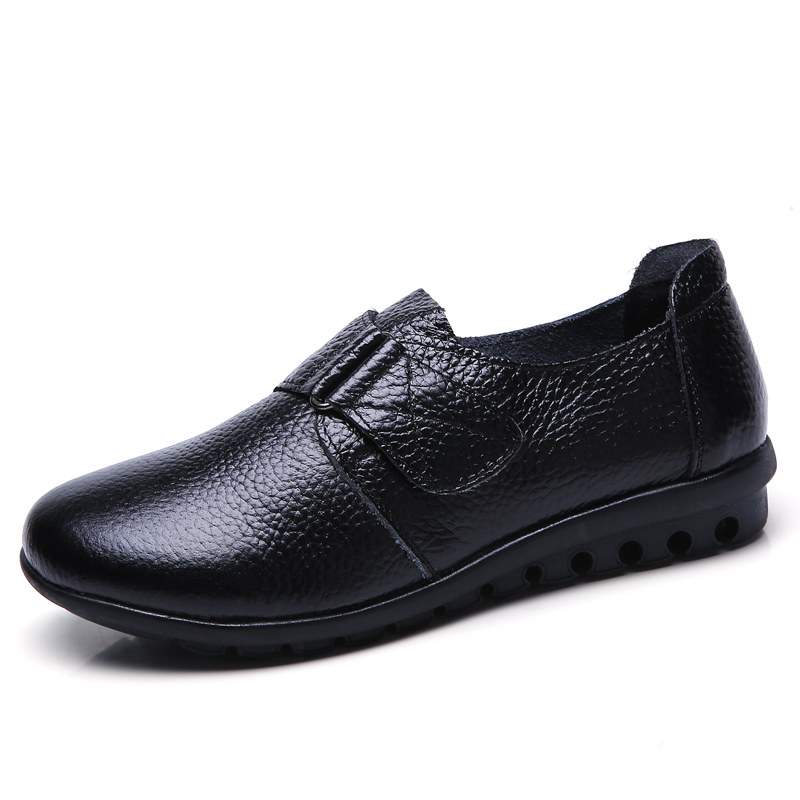 秋冬女士真皮女鞋老人皮鞋加绒平底大码单鞋中老年防滑平跟妈妈鞋,淘宝优惠券,粉丝福利购,淘宝优惠卷