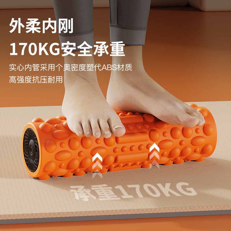 5档电动泡沫轴肌肉放松t器美腿按棒滚轴运动健身器材震动瑜伽柱 - 图1